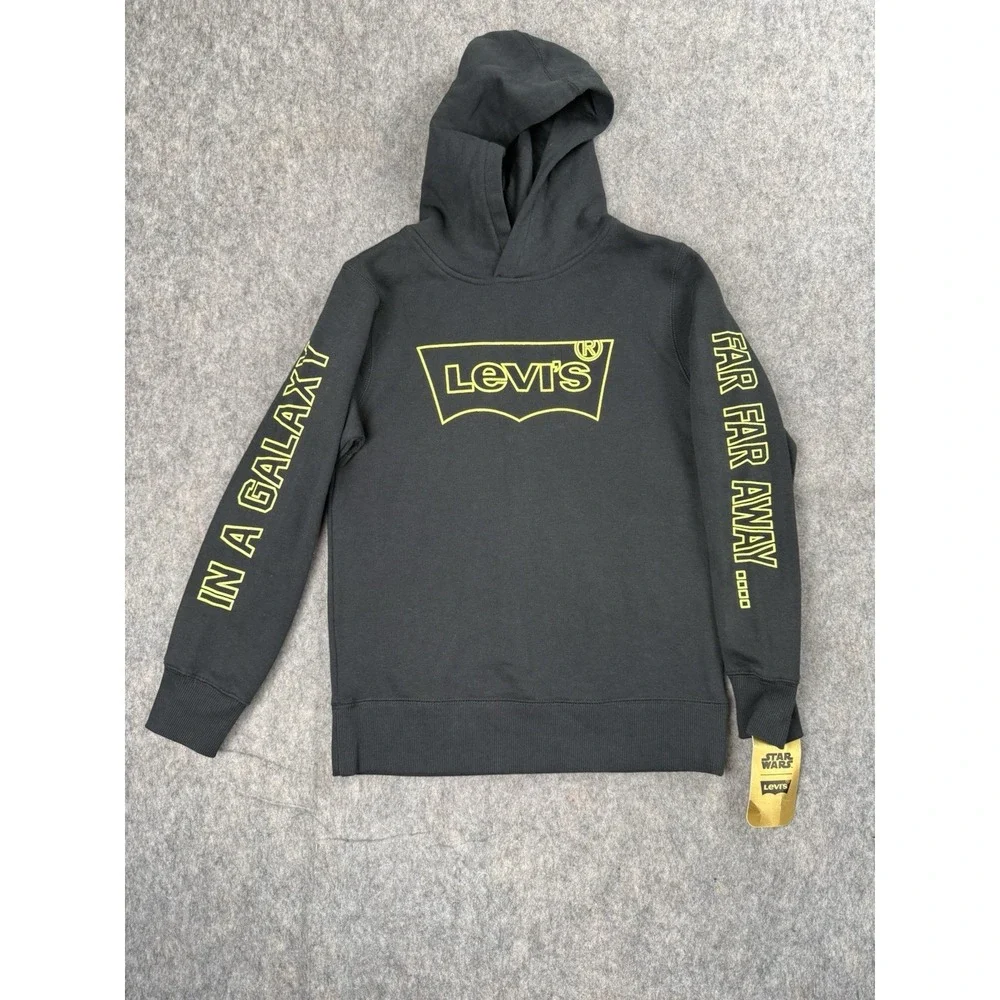 Levi's x Star Wars Hoodie Boys Kids Size Medium Hooded Sweatshirt Black NWT Rare